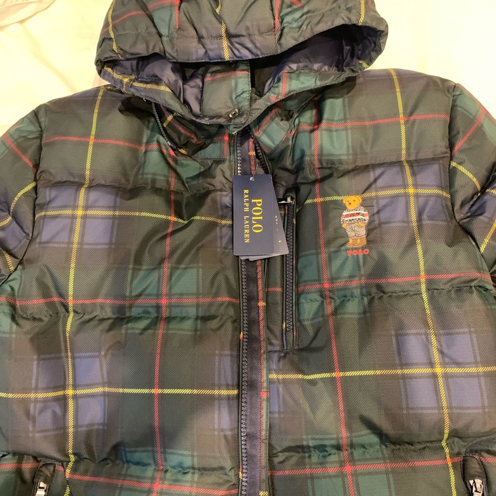 Polo Bear Ralph Lauren, down, tartan plaid puffer - Picture 4 of 4